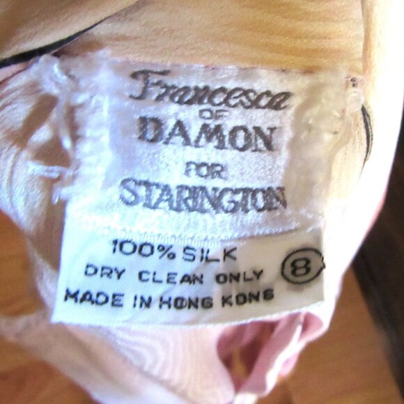 Vtg. Francesca of Damon for Slarington Silk Button Down Long Sleeve Blouse Sz 8 - Picture 6 of 6